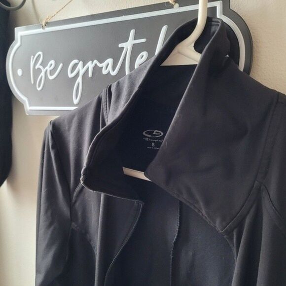 C9 champion black long sleeve open front pockets small athletic Jacket as Is - Picture 3 of 15